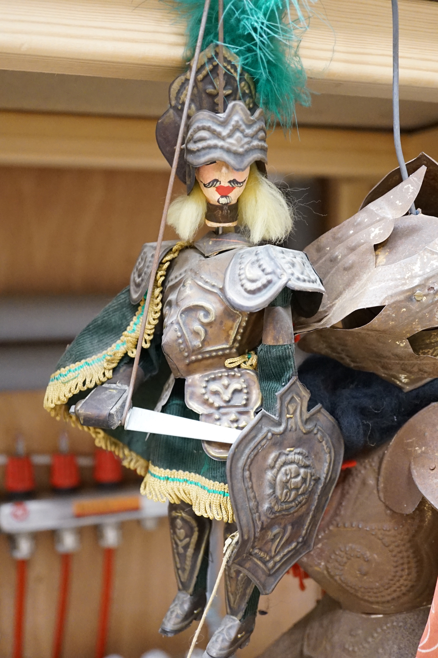 A collection of four Sicilian knight puppets